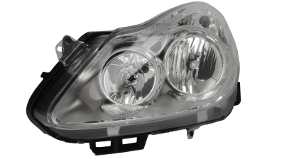Far Opel Corsa D 07.2006-01.2011 VALEO fata stanga , tip bec H1+H7, culoare argintiu