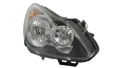 Far Opel Corsa D 07.2006-01.2011 VALEO fata dreapta, tip bec H1+H7, culoare negru