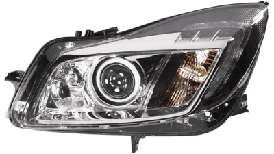 Far Opel Insignia 09.2008-12.2013 HELLA fata stanga daytime running light, tip bec D1S+H11+LED,  cu lumina viraje, cu lumini de zi