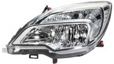 Far Opel Meriva B 06.2010-01.2014 tip bec H1/H7 argintiu electric cu motoras DEPO partea Stanga