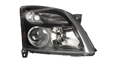 Far Opel Vectra C 09.2001-09.2005 SIGNUM 06.2003-09.2005 TYC fata dreapta, tip bec H7+H7, culoare rama negru
