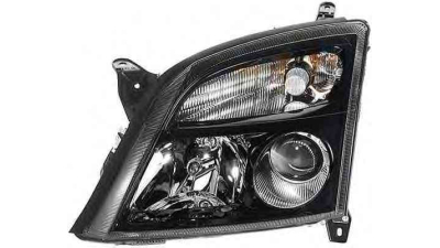 Far Opel Vectra C 09.2001-09.2005 SIGNUM 06.2003-09.2005 TYC fata stanga, tip bec H7+H7, culoare rama negru