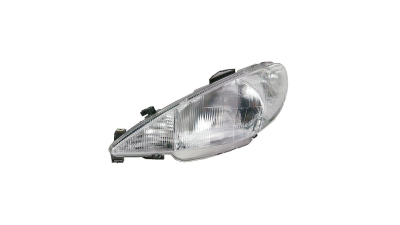 Far Peugeot 206 01.1998-06.2003 TYC partea Stanga tip bec H4, fara varianta CC/ GTI
