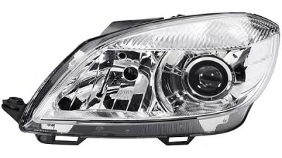 Far Skoda Fabia 3 (5J) 04.2010-03.2015 Roomster 04.2010- DEPO partea Dreapta tip bec H7+H7, cu lupa