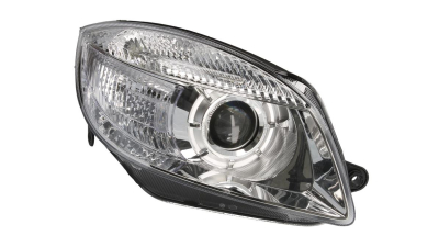 Far Skoda Fabia 2 (5J) 03.2007-04.2010 Roomster (5J) 07.2006-04.2010 DEPO partea Dreapta tip bec H7, cu lupa, cu motoras