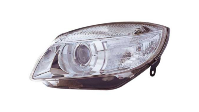 Far Skoda Fabia 2 (5J) 03.2007-04.2010 Roomster (5J) 07.2006-04.2010- DEPO partea Stanga tip bec H7, cu lupa, cu motoras