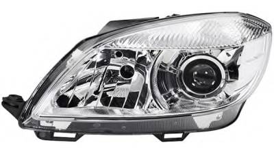 Far Skoda FABIA 2 Roomster 04.2010-03.2015 HELLA partea Stanga tip bec H7+H7, cu lupa