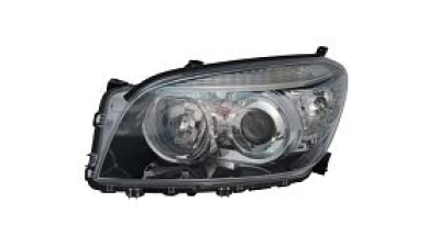 Far Toyota RAV4 (ACA/ACE) 01.2006-02.2009 TYC partea Stanga, tip bec H11+HB3 cu motoras , culoare crom