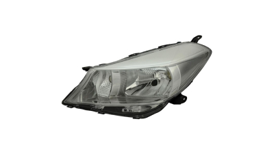 Far Toyota YARIS 03.2011- TYC partea Dreapta, tip bec H4 cu motoras , culoare rama silver