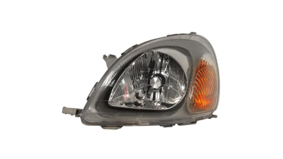 Far Toyota Yaris (CP10) 04.1999-03.2002 TYC partea Stanga, tip bec H4 cu motoras, versiunea japoneza