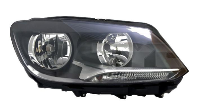 Far VW Caddy 3/LIFE (2K) 06.2010- Touran 07.2010- TYC partea Dreapta daytime running light, tip bec H15+H7