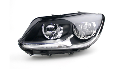 Far VW Caddy 3/LIFE (2K) 06.2010- Touran 07.2010 - TYC partea Stanga daytime running light, tip bec H15+H7