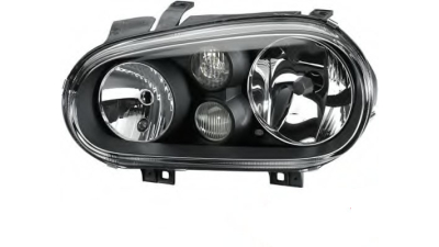 Far VW Golf 4 (1J) (Hatchback + Combi) 08.1997-09.2006 HELLA partea Dreapta tip bec H1+H3+H7, culoare negru