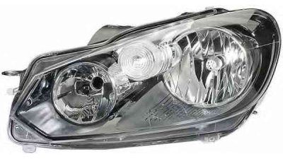 Far VW Golf 6 (1L) 10.2008- HELLA partea Dreapta, cu lumini de zi, tip bec H15+H7