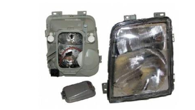 Far VW LT2 05.1996-12.2005 TYC partea Stanga, tip bec H1+H1, reglare pneumatica
