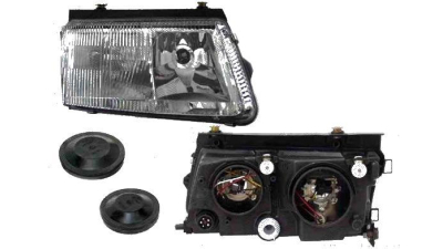 Far VW Passat Sedan+Combi (B5 (3B)) 1997-2000 TYC partea Dreapta, cu lampa ceata, tip bec H4+H7