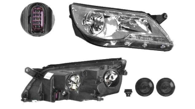 Far VW TIGUAN (5N) 09.2007-04.2011 TYC partea Dreapta, tip bec H7+H7
