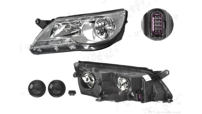 Far VW TIGUAN (5N) 09.2007-04.2011 TYC partea Stanga, tip bec H7+H7