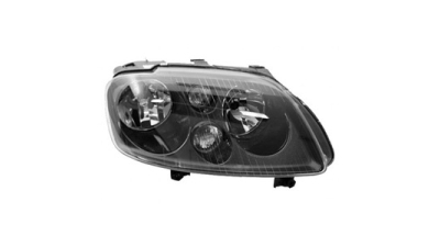 Far VW Touran 05.2004-12.2006 Caddy 3/LIFE (2K) 03.2004-06.2010 TYC partea Dreapta tip bec H7+H7, culoare negru