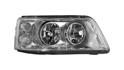Far VW T5 Multivan 04.2003-10.2009 AL Automotive lighting partea Dreapta, tip bec H1+H7, culoare argintiu, fara prinderi panou frontal