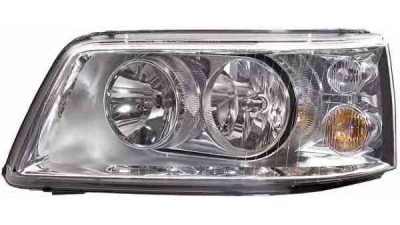 Far VW T5 Multivan 04.2003-10.2009 AL Automotive lighting partea Stanga, tip bec H1+H7, culoare argintiu, fara prinderi panou frontal