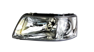 Far VW T5 Transporter 04.2003-10.2009 TYC partea Stanga, tip bec H4, cu prinderi panou frontal