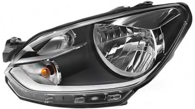Far VW UP! 04.2012- TYC partea Stanga , tip bec H4, omologare ECE, fara motor, argintiu, Dreapta, marca TYC
