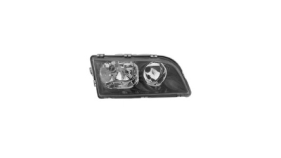 Far Volvo S40 / V40 07.1998-07.2000 DEPO partea Dreapta tip bec H7+H7 cu 5 pini electric fara motoras, culoare rama negru