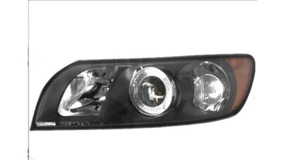 Far Volvo S40 10.2003-04.2007 TYC partea Stanga electric cu motoras tip bec H7+HB3 ,culoare rama negru