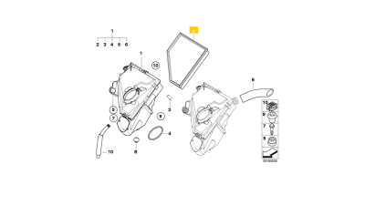 Filtru Aer Bmw Seria 1 (E81), 1 (E82), 1 (E87), 1 (E88), Seria 3 (E90), 3 (E91), 3 (E92), 3 (E93), X1 (E84) 2.0d/3.0d 12.04-06.15