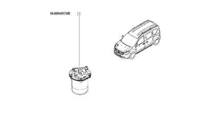 Filtru Combustibil Cu Carcasa Dacia Dokker, Duster, Lodgy, Logan II 2012-, Logan Mcv Ii, Sandero II 2012- motor 1.5dci ; Mercedes Citan, Renault Clio 4, Kangoo 2008-, Captur