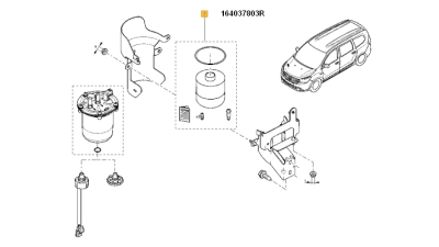 Filtru Motorina Logan 2 2012-; Sandero 2 2012-; Duster 2 Lodgy Dokker 1.5dci , Renault Kangoo 2008-, Clio 4, Captur, Mercedes Citan , Original