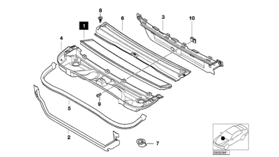 Filtru Habitaclu Carbon Activ Bmw Seria 3 E46 ; X3 E83 ; filtru polen original 64319257504