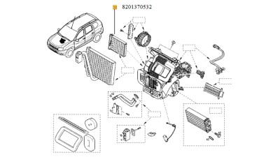 Filtru Habitaclu Polen DACIA DUSTER 2010-2018, Logan 2004-2012; SANDERO 2008-2012; NISSAN MICRA C+C III, MICRA III, MICRA IV, NOTE, NV200; RENAULT CLIO 3 2005- motorizare 1.0-2.0, 8201370532,  piesa originala OE