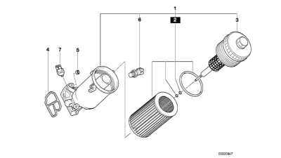 Filtru Ulei original BMW 3 (E36), 5 (E34), 5 (E39), 7 (E38); LAND ROVER RANGE ROVER II; OPEL OMEGA B 2.5D 09.91-05.04, 11422246131