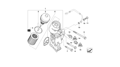 Filtru Ulei BMW 3 (E36), 3 (E46), 5 (E39), 5 (E60), 5 (E61), 7 (E38), 7 (E65, E66, E67), X3 (E83), X5 (E53), Z3 (E36), Z4 (E85) 2.0-3.9D 09.90-12.10,  11427512300