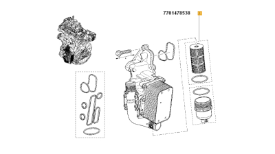 Filtru Ulei Renault Master 2010-; Megane 3, Megane 4, Scenic 4, Trafic 2014-; FIAT TALENTO 2016; MERCEDES Clasa C (S205/W205), VITO (W447), NISSAN INTERSTAR, NV300, NV400, PRIMASTAR, Qashqai 2007-, X-Trail 2014-, Opel Movano 2010-, Vivaro 2001-2019; motor