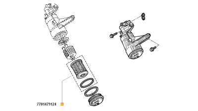 Filtru Ulei OPEL MOVANO 1998-, VIVARO 2001-; RENAULT ESPACE III 1996-, ESPACE IV, LAGUNA II, MASTER II 1998-2010, TRAFIC II, VEL SATIS NISSAN INTERSTAR, PRIMASTAR; motorizare 2.2D/2.5D/3.0D, 7701479124,  piesa originala OE