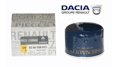Filtru ulei OE Renault 8200768913 pentru Dacia Logan 1.5dci, Dokker, Sandero, Duster, Lodgy 1.6,  Solenza 1.9d, 1304 Papuc 1.9 Diesel , R19, R21, Clio, Espace, Grand Scenic, Megane, Kangoo, Laguna, 
