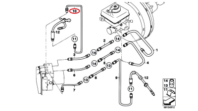 Furtun Frana M10/M12 Bmw Seria 5 E60 E61, 34326772512