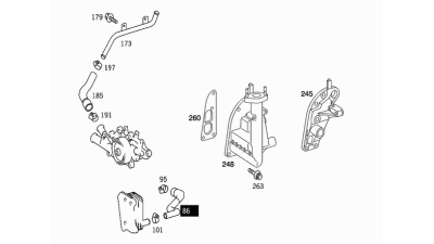 Furtun Radiator Mercedes Sprinter 2000-2006; Vito (638) 2.1d/2.2d/2.7d 03.99-05.06