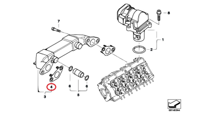 Garnitura metal racitor BMW 3 (E90), 5 (E60), 5 (E61), X1 (E84) 2.0D 12.04-06.15,  11717795465