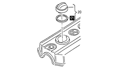 Garnitura Buson Umplere Ulei Vw 06A103483D (39x59x2,1) AUDI 100, 200, 80, 90, A1, A2, A3, A4, A5, A6, A6 ALLROAD, A7, A8, ALLROAD, CABRIOLET, COUPE, Q5, Q7; PORSCHE CAYENNE, PANAMERA; SEAT ALHAMBRA 1.0-5.2 08.67-