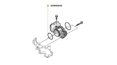 Garnitura mica de la Clapeta Acceleratie Dacia Logan 2 2012-2018 Sandero 2012-2018 Duster 2010-2018, 8200068566,  piesa originala OE
