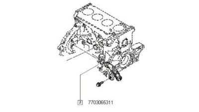 Garnitura Conducta Apa Spre Pompa Apa Dacia 1304-1307 1.9D, Solenza 1.9D; Logan 2004-2012 Sandero 2008-2012, Duster, Dokker, Lodgy, motorizare 1.5dci/1.6 16V/2.0 16V; RENAULT CLIO GRAND LAGUNA MEGANE SCENIC, 7703065311,  piesa originala OE
