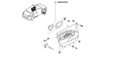 Garnitura Difuzor, boxe auto usa fata Renault Megane 3 2008-2016, 808650005R,  piesa originala OE