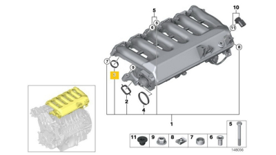 Garnitura Galerie Admisie 30x34 Bmw 3 (E46), 3 (E90), 3 (E91), 3 (E92), 3 (E93), 5 (E39), 5 (E60), 5 (E61), 6 (E63), 6 (E64), 7 (E38), 7 (E65, E66, E67), X3 (E83), X5 (E53), X5 (E70) 2.0D/2.5D/3.0D 04.98-12.13 , 11612246945
