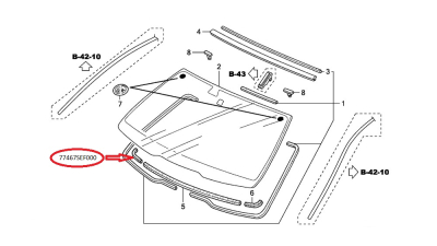 Garnitura Parbriz Honda 77467SEF000