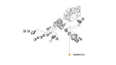 Garnitura Termostat 44/52mm DACIA DOKKER, DUSTER, LODGY, LOGAN 2004-2018, SANDERO; NISSAN KUBISTAR PATHFINDER PRIMASTAR OPEL VIVARO RENAULT 19 CLIO ESPACE GRAND KANGOO LAGUNA MEGANE SCENIC THALIA TRAFIC, 8200267272,  piesa originala OE
