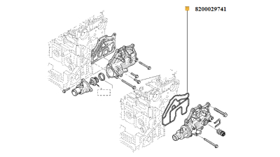 Garnitura Termostat Motor 1.4 1.6 Dacia Duster Renault Clio 1 2 3 Fluence Grand Scenic 2 3 Kangoo Megane Laguna Twingo